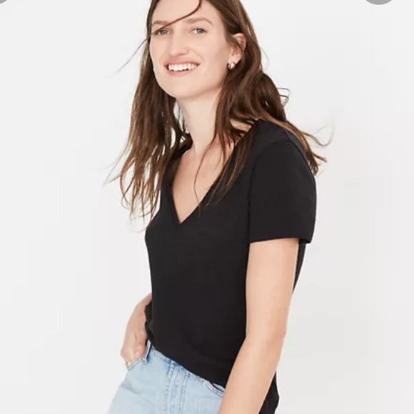 Madewell t-shirts black gray orange white green v-neck quality Nordstrom rack M - Picture 3 of 9